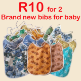 BIBS FOR BABY – R10 for 2 BIBS FOR BABY – R10 for 2