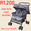 JOïE AIRE TWIN STROLLER – R1,200