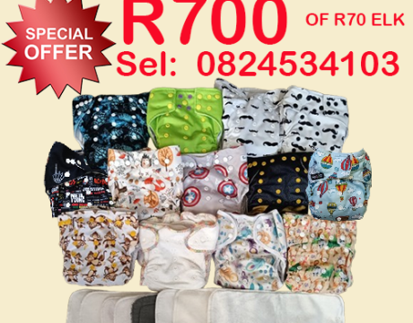 SPECIAL ON REUSABLE NAPPIES – R700