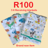 THREE RECEIVING BLANKET SET – R100
